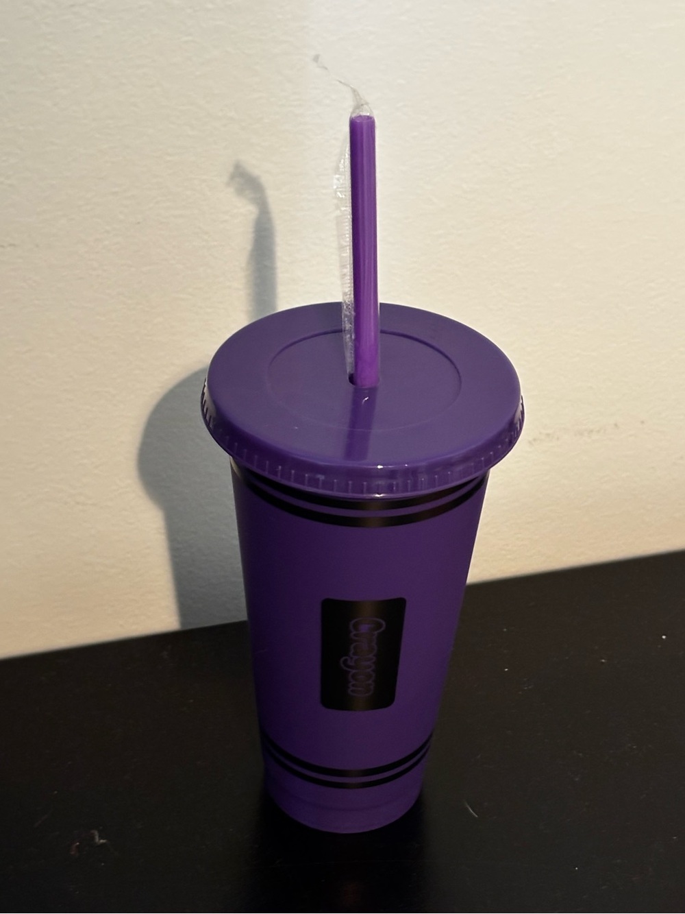 Purple Crayola-Inspired Reusable Tumbler with Straw - Picture 2 of 3